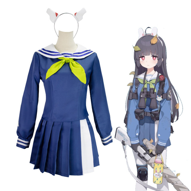 Arquivo azul kasumizawa miyu cosplay traje anime batalha marinheiro terno  loli meninas escola vestidos natal dia